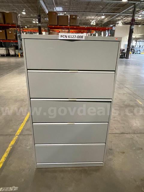 Cabinet, Filing, 5 drawers, Lateral, Metal