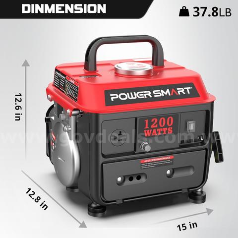 FREE SHIPPING β NEW 1200-Watt Portable Generator, Super Quiet, 37lb Lightweight, 5hr Runtime, 120V/12V