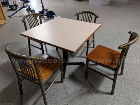Restaurant Dining Set (1 table and 4 chairs)