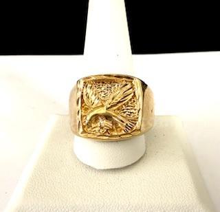 Beautiful, 24k Gold, Size 11 1/2, Men’s Eagle Ring