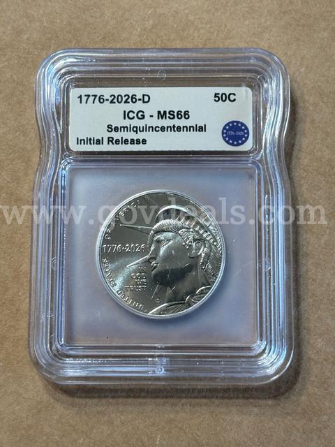 Semiquincentnnial half dollar graded