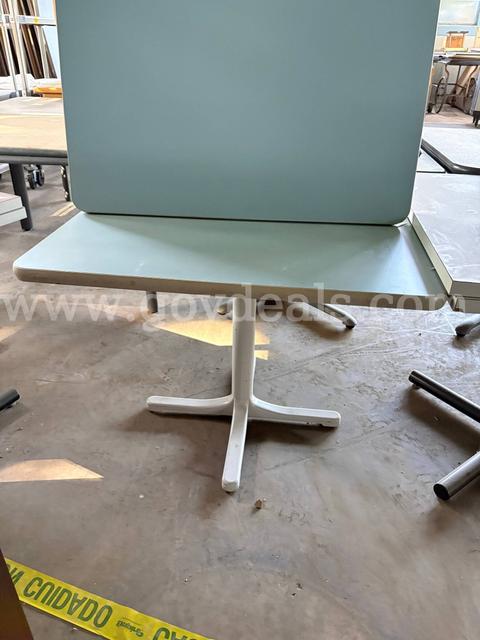 Lot of 2 Formica Top Café Tables (Dimensions (Each): 36" W x 36" L x 29" H)