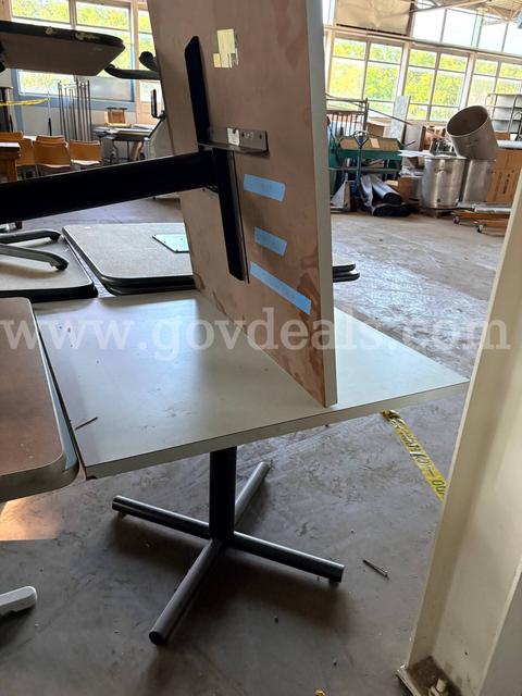 Lot of 2 Formica Top Café Tables (Dimensions (Each): 36" W x 36" L x 29" H)
