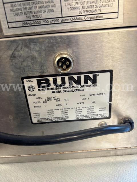 The BUNN G9-2 HD (part of the G9-2 series) is a commercial-grade, dual-hopper coffee grinder designed for high-volume.