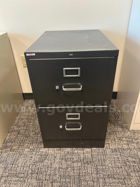 Short Black File Cabinet
