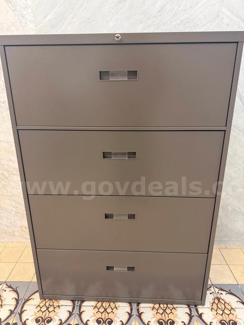 Set of 2 Metal Filing Cabinets