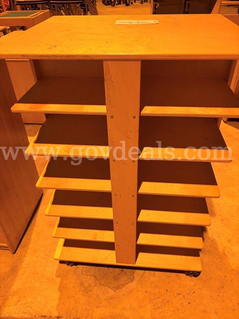 Children's Wood 6 Shelf Cabinet (#7) (BUY NOW $10)