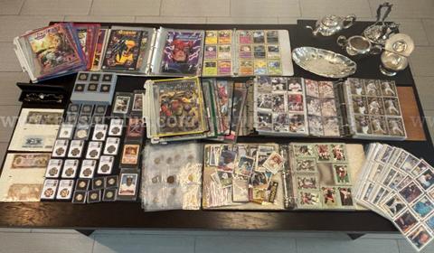 Mixed Collectibles Lot β Gold, Coins, Currency, Sterling, Comic Books, Baseball Cards, Trading Cards