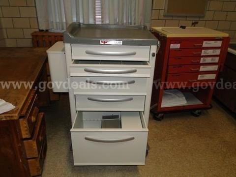 Lot of (2) Medical Medication Pass Carts / Med Pass Carts