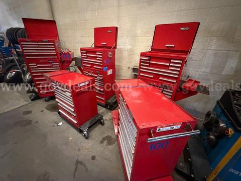 Lot of 5 Metal Toolboxes