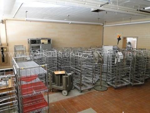 Cafeteria Equipment Lot Including Tray Trucks, Tray Carts, Dish Holder & Refrigerator (PICK-UP ONLY)