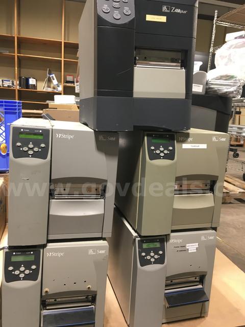LOT OF 5 ZEBRA TICKET /RECIEPT PRINTERS S4M/Z4MPLUS