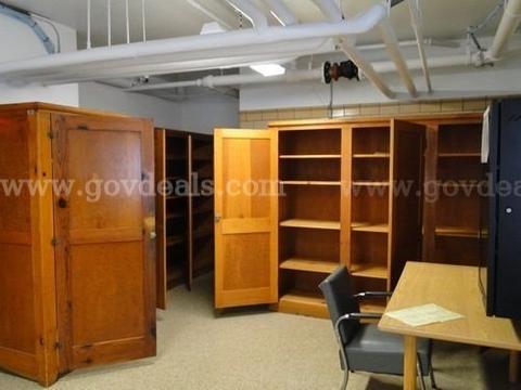 Lot of (3) Wooden Storage Cabinets / Bookcases (PICK-UP ONLY)