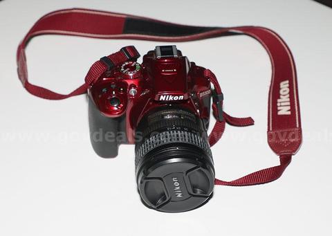 NIKON DSLR D5300 CAMERA RED-BODY WITH Nikon 18-70MM AND 55-300MM LENS