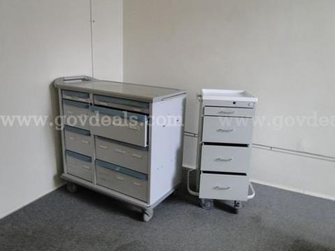 Lot of (2) Medical Medication Carts / Med Carts (PICK-UP ONLY)