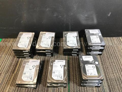 (LOT OF 23) DELL CONSTELLATION 3TB SATA HARD DRIVES - (7 )MG03QCA300 / (16) 9ZM1