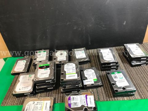 MIXED LOT OF (25) 2TB/3TB SATA /64MB CACHE HARD DRIVES