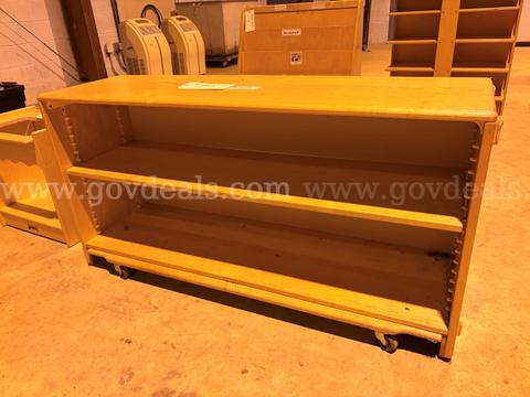 Wood Shelf on Wheels (#12) (BUY NOW $10)