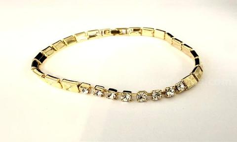 Gorgeous, Ladies, 24k Gold, 7 Inch, CZ Tennis Bracelet