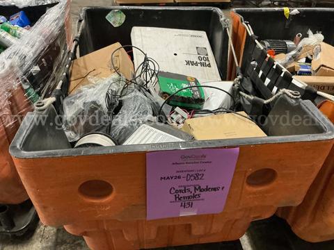 Salvaged: "Modems, Remotes, Cords and Accessories" (MAY26-0582)