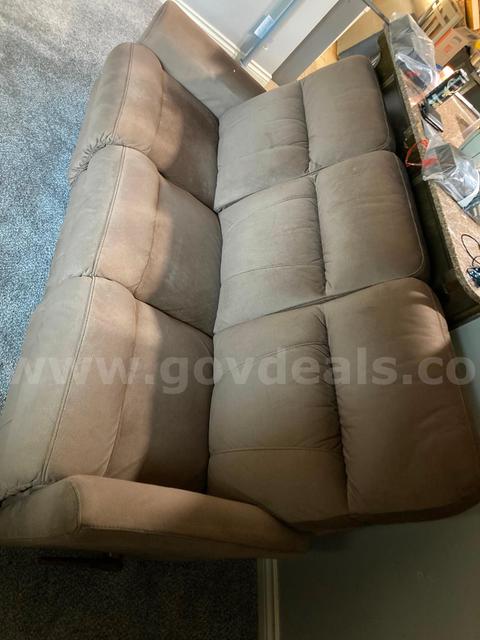La-Z-Boy Dual Reclining Sofa 3 Seater  – Clean Suede/Microfiber – Both Recliners Work