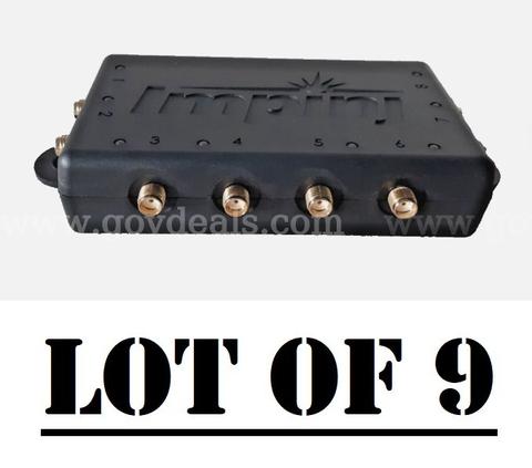 Lot of 9 - Impinj Speedway IPJ-A6001-000 8-Port RAIN RFID Reader Antenna Hub