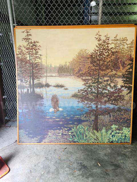 LARGE HAND PAINTED ART OF THE AREA OF CHARLESTON S