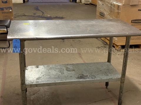 COMMERCIAL STAINLESS STEEL PREP TABLE 4' X 2'