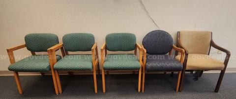 Chairs - Lot of 5 Assorted Stationary Office Chairs