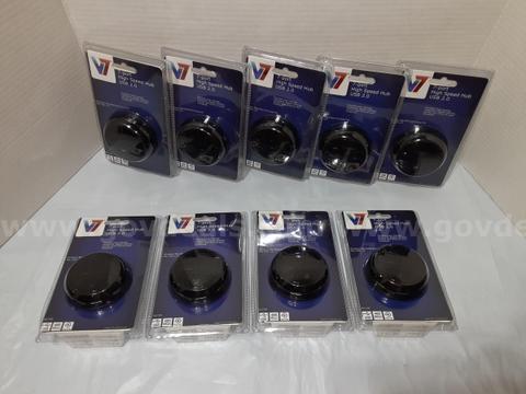 Lot of 9 - NEW V7 7-Port USB Hub HU720