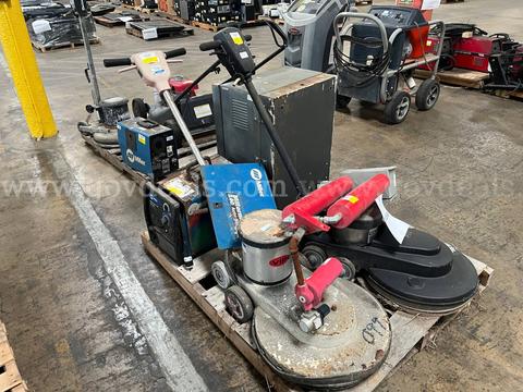 Lot of Lawn Mower, Floor Buffer, and Welder