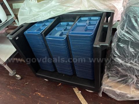 Cart with Food Serving Trays