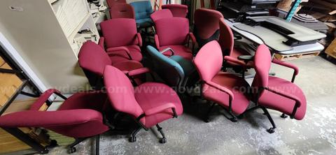 Chairs - Lot of 16 Assorted Office Chairs on Casters