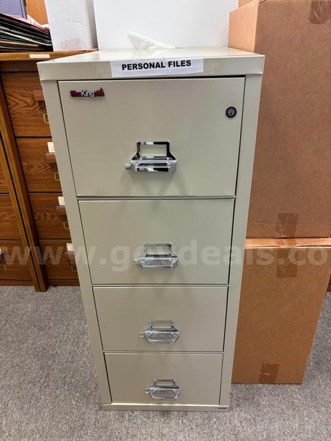 File Cabinet - 4-Drawer- Metal - Fire Resistant