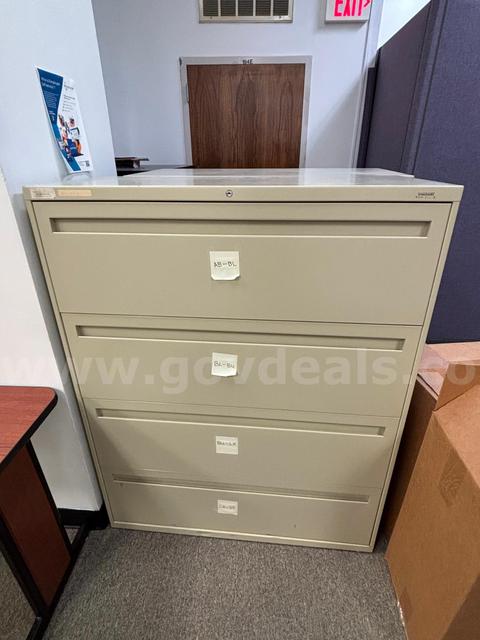 File Cabinet - Assorted 4-Drawer Lateral - Metal