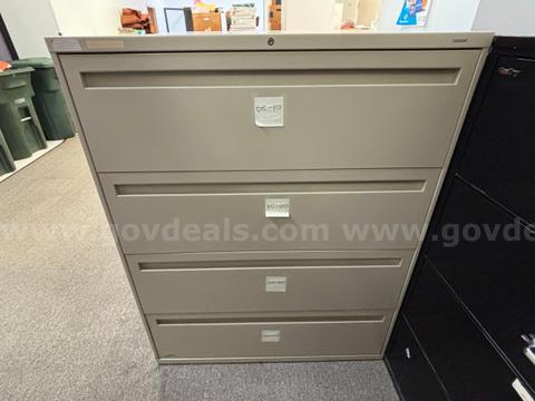 File Cabinet - Assorted 4-Drawer Lateral - Metal