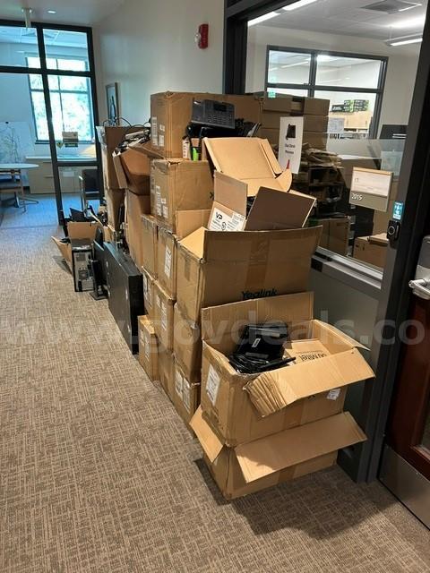 Laptops, desktops, keyboards, old phones