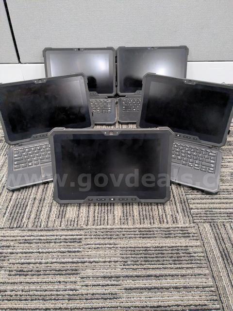 Lot of 5 Latitude 7212 Rugged Extreme Tablet
