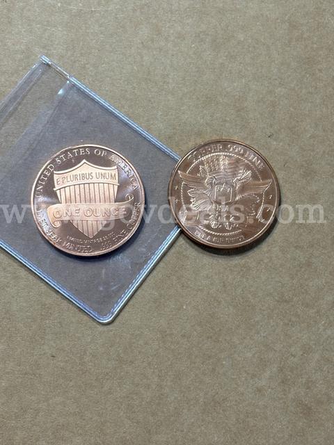 One once .999 copper penny & panda