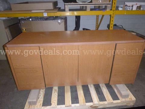 (1) Wooden Credenza