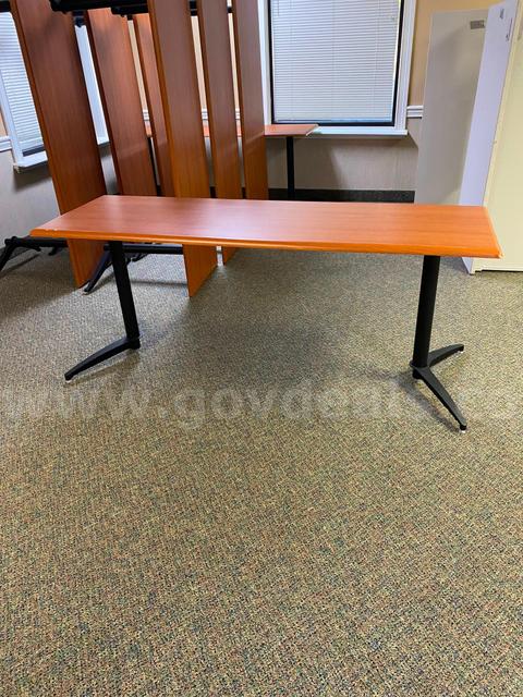 Faux Wood top Tables, metal shelving section, Wood shelf piece, metal bookcase