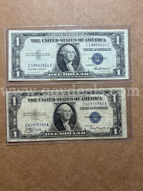 Two silver Notes 1935-F 1935-A
