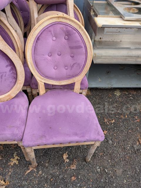 Lot of 18 Purple Dining Room Chairs