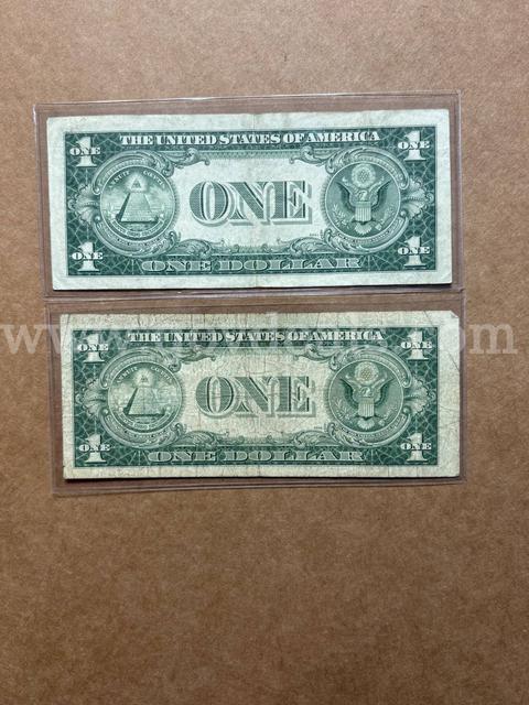 Two 1935-F silver Notes