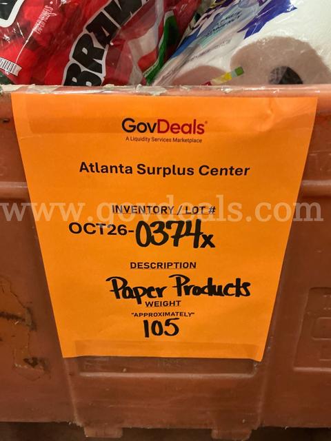 General Merchandise: "Household/Paper Products" (OCT26-0374X)