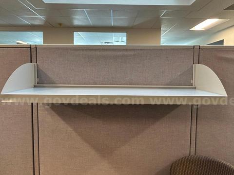 3 Cubicle Hanging Shelves – Overhead Panel‑Mounted Storage
