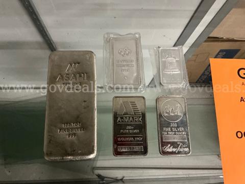 Silver Bars: (OCT26-H065) 135 Troy ounces