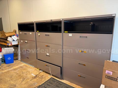 3 Metal Filing Cabinets