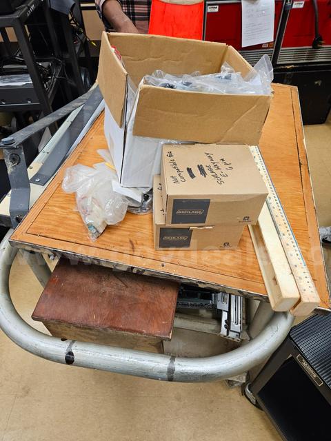 Rolling Cart with Servers and Misc Items
