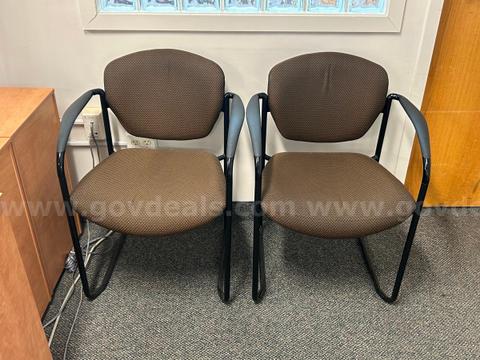 27 Conference / Reception Chairs – Fabric Upholstery, Metal Frame